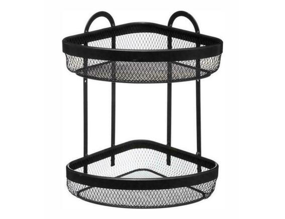 Γωνιακή Επιτοίχια Ραφιέρα 5Five Μεταλλική, με 2 Ράφια και διαστάσεις 23x23x33.5cm