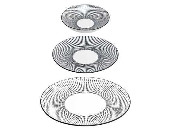Σετ Πιάτων Secret De Gourmet Lunis Black - 18 τεμάχια