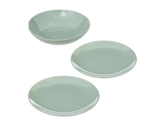 Secret De Gourmet Σετ Πιάτων Colorama Mint - 18 τεμάχια