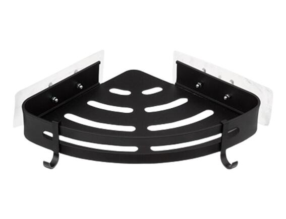 Ράφι Μπάνιου 5Five με διαστάσεις 39.2x23.5x4cm - Aλουμίνιο, PVC - Απόχρωση Μαύρου