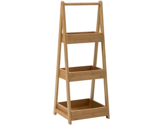 5Five Επιδαπέδια Ραφιέρα Μπάνιου με 3 ράφια - Ξύλο Bamboo - 30x25.5x78cm - Απόχρωση Ξύλου