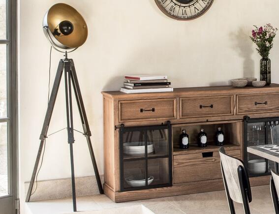 Επιδαπέδιο Φωτιστικό Lahti Atmosphera με λαμπτήρα E27 και διαστάσεις 65x57x159cm - Black