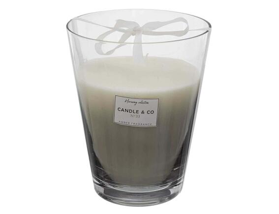 Αρωματικό κερί Harmony Home Deco Factory με διάρκεια καύσης 120 ώρες, άρωμα Amber και διαστάσεις 18.7x23.3cm