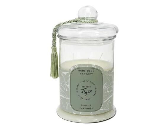 Αρωματικό κερί Home Deco Factory με διάρκεια καύσης 110 ώρες, άρωμα Figue και διαστάσεις 15.8x29cm
