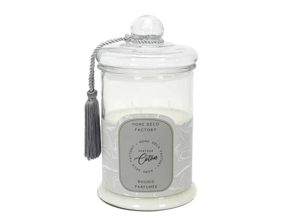 Αρωματικό κερί Home Deco Factory με διάρκεια καύσης 110 ώρες, άρωμα Cotton flower και διαστάσεις 15.8x29cm