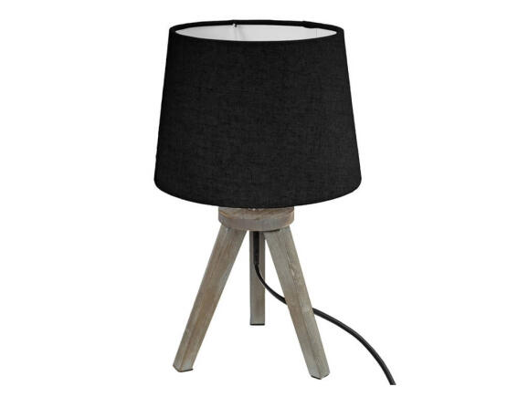 Atmosphera  Επιτραπέζιο Φωτιστικό με λαμπτήρα Ε14 και διαστάσεις 18x18x30.5cm - Μαύρο