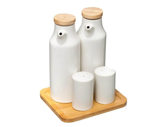 Σετ Λαδόξυδο & Αλατοπίπερο 5five με βάση - 5 τεμάχια