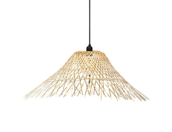 Atmosphera  Φωτιστικό οροφής ρεύματος Moxa με λαμπτήρα Ε27 και διαστάσεις 76x76x25cm - Απόχρωση ξύλου