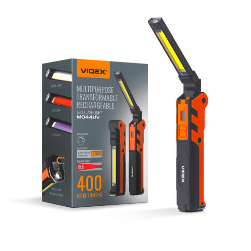 VIDEX Επαναφορτιζόμενος Φακός Εργασίας 400LM