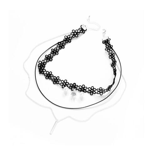 Philip Jones Τριπλό Choker με Πέρλες και Κρύσταλλα Swarovski®
