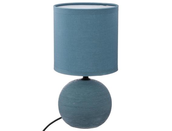 Επιτραπέζιο φωτιστικό Timéo Atmosphera με λαμπτήρα Ε14 και διαστάσεις 13x13x24.5cm - Blue