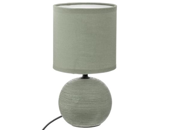 Atmosphera  Επιτραπέζιο φωτιστικό Timéo με λαμπτήρα Ε14 και διαστάσεις 13x13x24.5cm - Κhaki