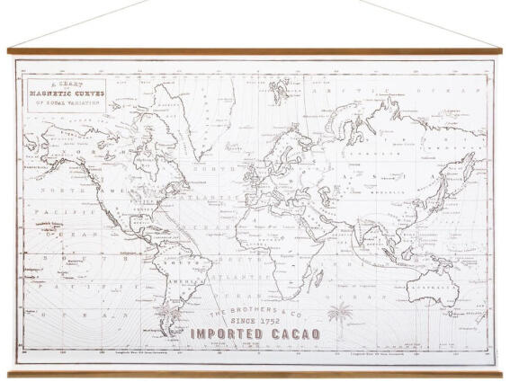 Atmosphera διακοσμητικός Πίνακας World Map με διαστάσεις 110x2x74cm