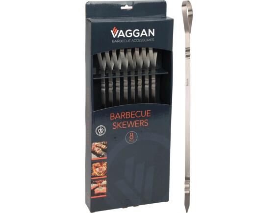 8 Μεταλλικά σουβλάκια μπάρμπεκιου Vaggan (C83501040) Από Ανοξείδωτο ατσάλι, 41cm