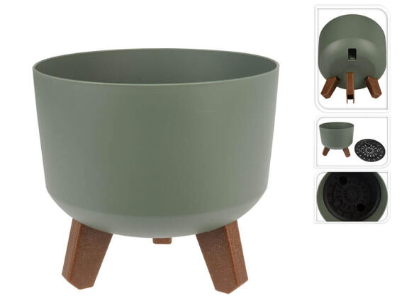 THE NETHERLANDS Γλάστρα με σύστημα αποστράγγισης, βάση και διαστάσεις 20x20x17.4cm