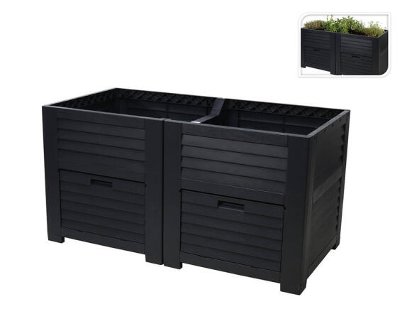 THE NETHERLANDS Ζαρντινιέρα με αποθηκευτικό χώρο και διαστάσεις 150x76x78cm