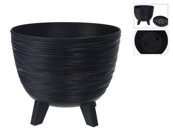 ProGarden Γλάστρα με σύστημα αποστράγγισης, βάση και διαστάσεις 23.6x23.6x19.5cm