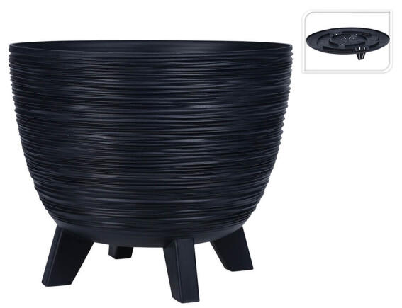 THE NETHERLANDS Γλάστρα με σύστημα αποστράγγισης, βάση και διαστάσεις 29x29x24cm