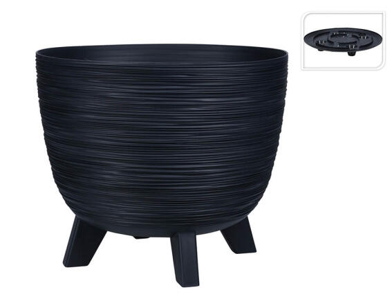 THE NETHERLANDS Γλάστρα με σύστημα αποστράγγισης, βάση και διαστάσεις 39.5x39.5x32cm