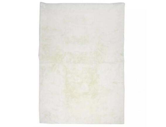 Χαλί Ορθογώνιο απομίμηση γούνας από πολυεστέρα με διαστάσεις 120 x 170 cm - Σε λευκή απόχρωση