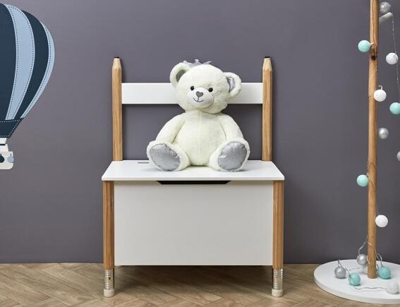 Home Deco Kids Παιδικό Παγκάκι Σχέδιο Μολύβι με αποθηκευτικό χώρο και διαστάσεις 60x34x80cm