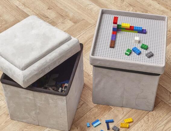 Home Deco Kids Σκαμπό Πτυσσόμενο Με Επιφάνεια για Lego  διαστάσεις 27x27x30cm