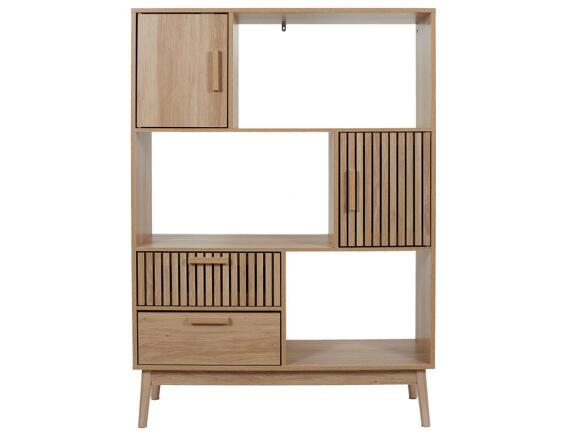 Home Deco Factory Βιβλιοθήκη Klaus με 3 Ράφια 100x35x140cm Απόχρωση Ξύλου