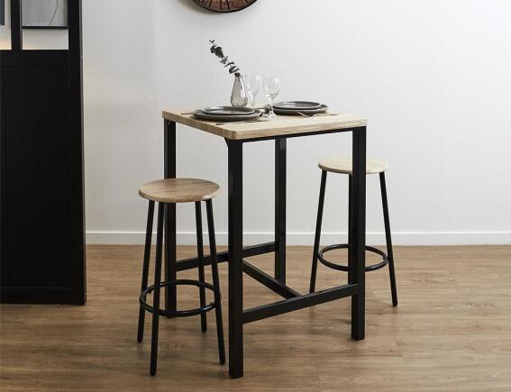 Σετ Τραπέζι και Σκαμπό Loca Home Deco Factory - 3 τεμάχια