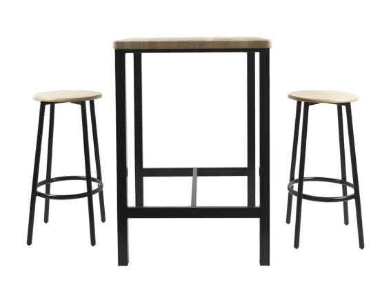 Home Deco Factory Loca Σετ Τραπέζι και Σκαμπό 3 Tεμάχια