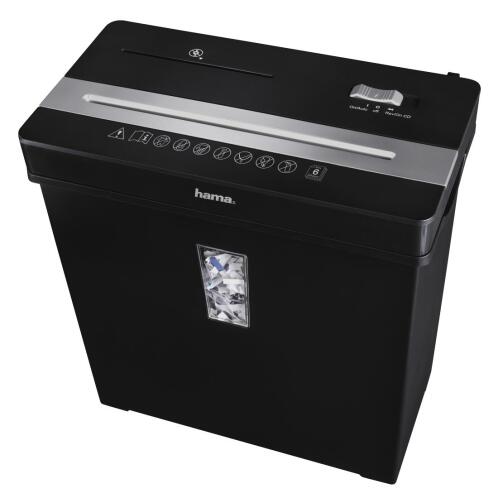 HAMA Καταστροφέας Εγγράφων & CD Premium X8CD Cross Cut 6 Φύλλων με Κάδο 10lt
