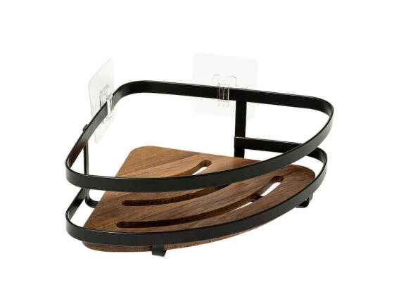 5five Ράφι Μπάνιου με διαστάσεις 25x19.5x7cm - Ξύλο Ακακίας - Μαύρο