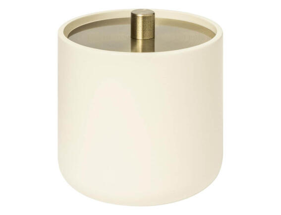 5five Δοχείο Οργάνωσης Make up Duo με καπάκι και διαστάσεις 10x10x11cm - Ιvory