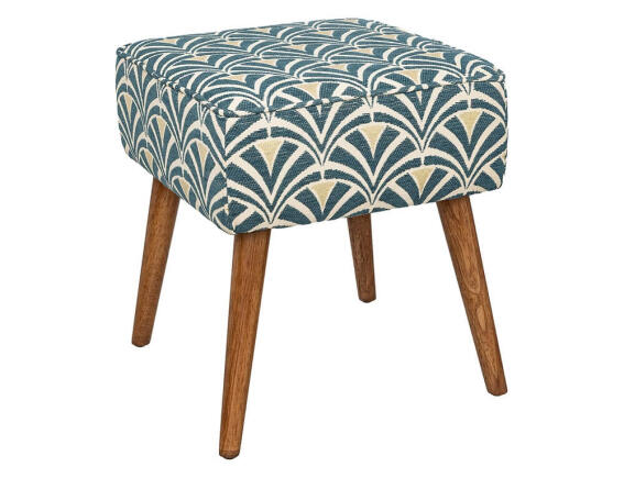 Αtmosphera Σκαμπό Chiara 38x38x41cm Μπλε Άσπρο