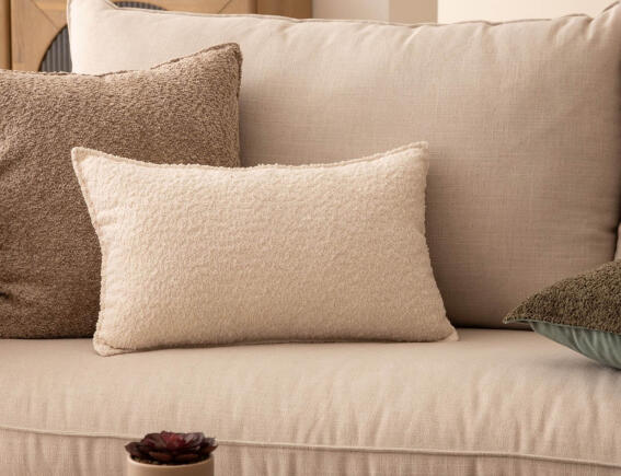 Atmosphera  Διακοσμητικό Μαξιλάρι Saona με διαστάσεις 50x30cm - Ivory