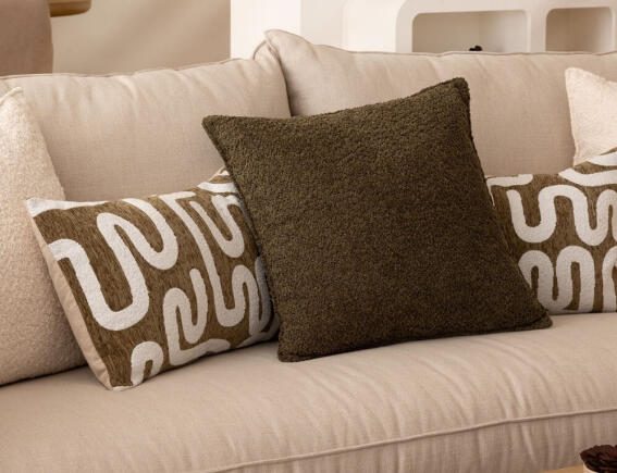 Atmosphera  Διακοσμητικό Μαξιλάρι Saona με διαστάσεις 45x45cm - Khaki green