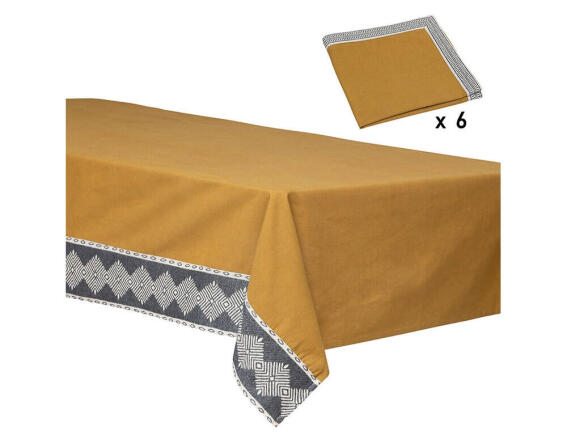 Atmosphera  Σετ Τραπεζομάντηλο & Πετσέτες φαγητού με διαστάσεις 250x150cm - 7 τεμάχια