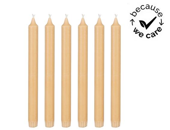 Σετ Διακοσμητικά Κεριά Κορμός Mica Decorations με διάρκεια καύσης 9 ώρες και διαστάσεις 2.2x2.2x24cm - 6 τεμάχια