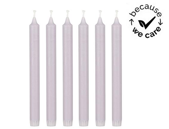 Σετ Διακοσμητικά Κεριά Κορμός Mica Decorations με διάρκεια καύσης 9 ώρες και διαστάσεις 2.2x2.2x24cm - 6 τεμάχια