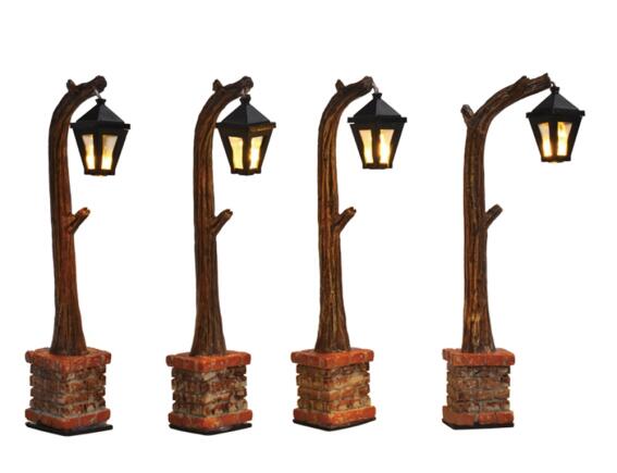 Σετ Διακοσμητική Μινιατούρα Φανάρι LuVille με φωτισμό LED και ύψος 10.5cm - 4 τεμάχια