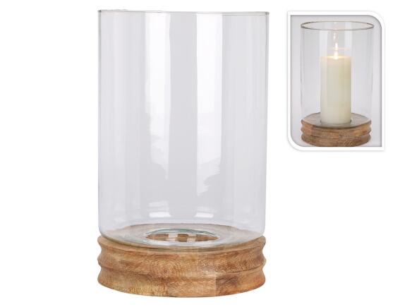 Διακοσμητικό Κηροπήγιο Hurricane με διαστάσεις 20.5x20.5x33cm