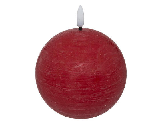Atmosphera Διακοσμητικό Κερί LED Molia με διαστάσεις 10x10x11cm - Red