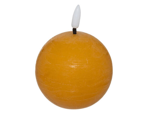 Atmosphera Διακοσμητικό Κερί LED Molia με διαστάσεις 12x12x13cm - Yellow