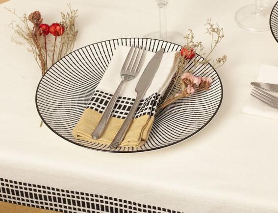 Atmosphera  Σετ Πετσέτες φαγητού Dolly με διαστάσεις 40x40cm - Mustard yellow - 2 τεμάχια