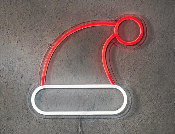 Διακοσμητικό Φωτιστικό Neon Santa Hat Luca Lighting με Dimmer και διαστάσεις 29.5x1.5x26.5cm - USB