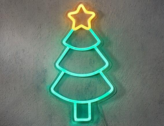 Διακοσμητικό Φωτιστικό Neon X-Mas Tree Luca Lighting με Dimmer και διαστάσεις 36x1.5x20cm - USB