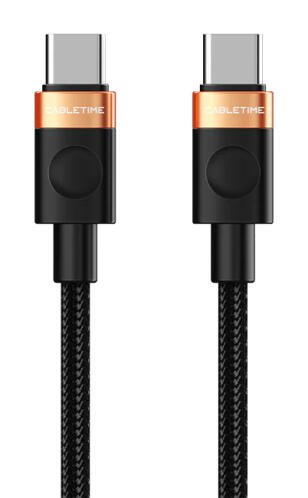 CABLETIME καλώδιο USB-C CT-CM60 60W 480Mbps 1m μαύρο