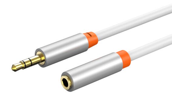 CABLETIME καλώδιο προέκτασης ήχου 3.5mm CT-AV311-P12G gold plated 0.5m λευκό