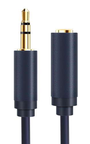 CABLETIME καλώδιο προέκτασης ήχου 3.5mm CT-AV302-H11G gold plated 15m μπλε