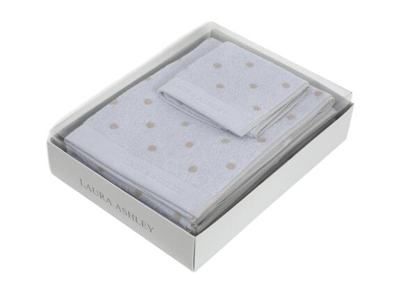 Laura Ashley Σετ Πετσέτας 3 τεμαχίων Polka Cornflower Blue