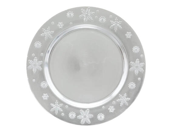 Πιατέλα σερβιρίσματος Fééric Lights & Christmas με διάμετρο 33cm - Silver